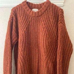Chunky knot sweater in rust